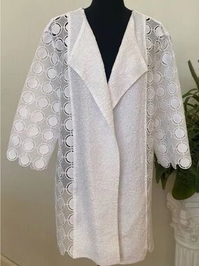 Chico’s Travelers Circle Lace Crushed Jacket